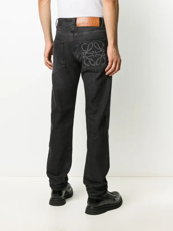 LOEWE Tapered Leg Jeans | Black | FARFETCH AO