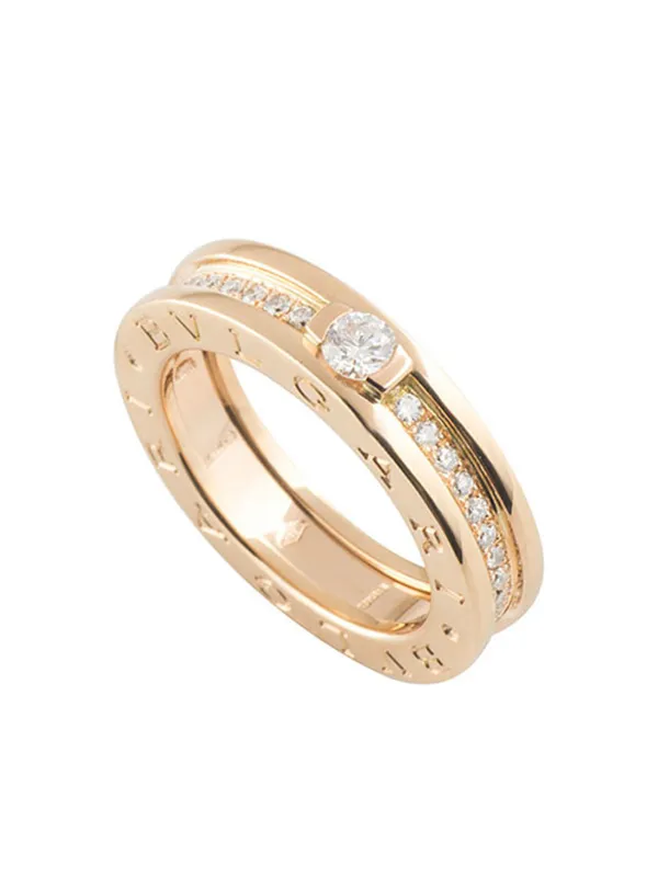 Bvlgari Pre Owned Pre Owned 18kt Rose Gold B Zero1 Diamond Ring Farfetch