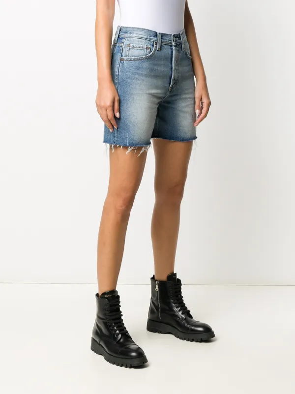 Shop Boyish Jeans faded denim shorts 