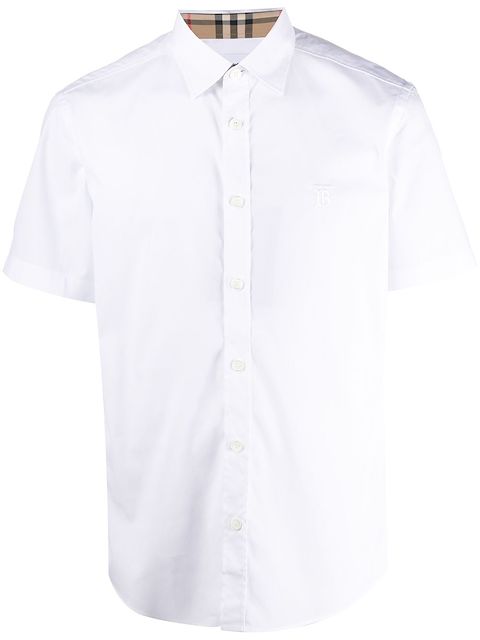 Burberry embroidered TB monogram shirt