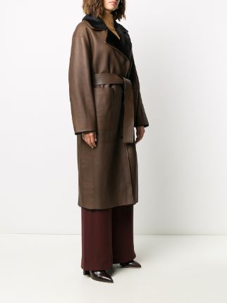 mid-length shearling coat展示图