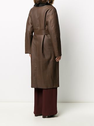 mid-length shearling coat展示图