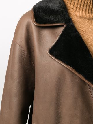 mid-length shearling coat展示图