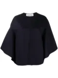 Valentino Garavani open front draped sleeves jacket - Blue