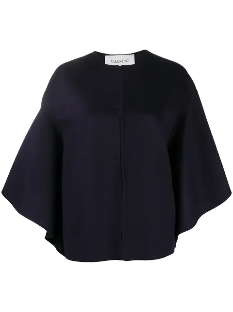 Valentino Garavani open front draped sleeves jacket