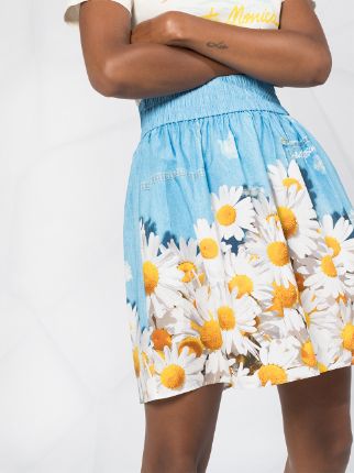 daisy print high-waisted skirt展示图