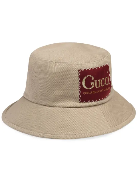 Gucci Gucci Label Bucket Hat - Farfetch