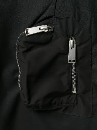 front-zip pockets high-waisted skirt展示图