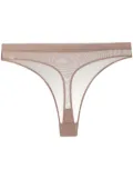 Maison Close mesh thong - Neutrals