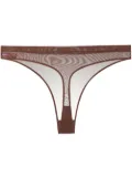 Maison Close mesh thong - Brown