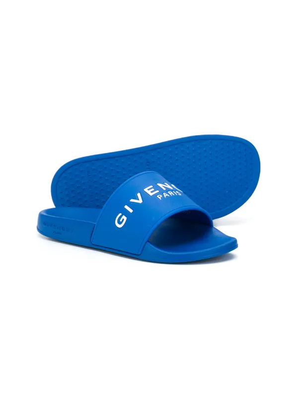 blue givenchy slides