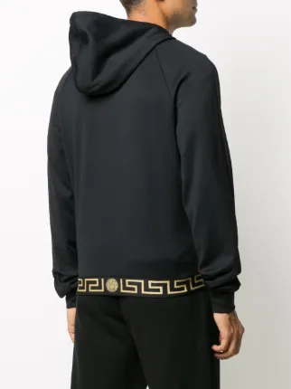 versace greco zip hooded sweatshirt