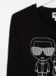 Karl Lagerfeld Kids توب بأكمام طويلة وطبعة جرافيك