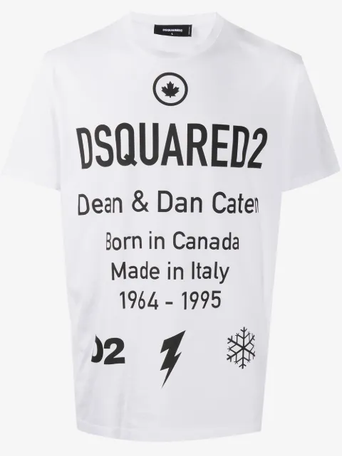 DSQUARED2 slogan print short-sleeve T-shirt