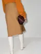 Victoria Beckham chain detail midi skirt
