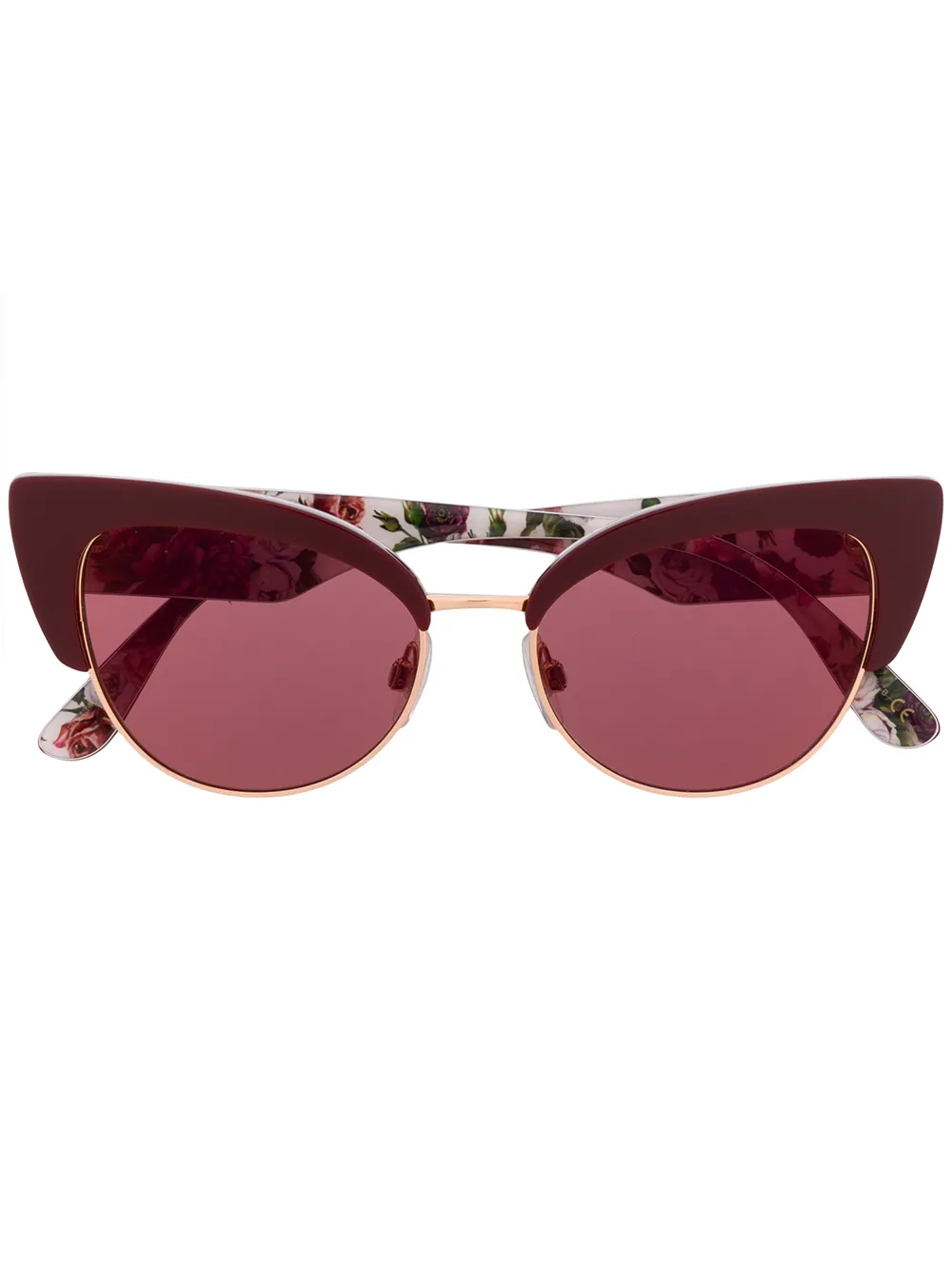 Dolce & Gabbana Eyewear солнцезащитные очки в оправе кошачий глаз с принтом