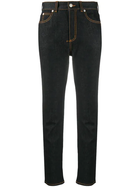 Alexander McQueen High-rise cropped denim jeans