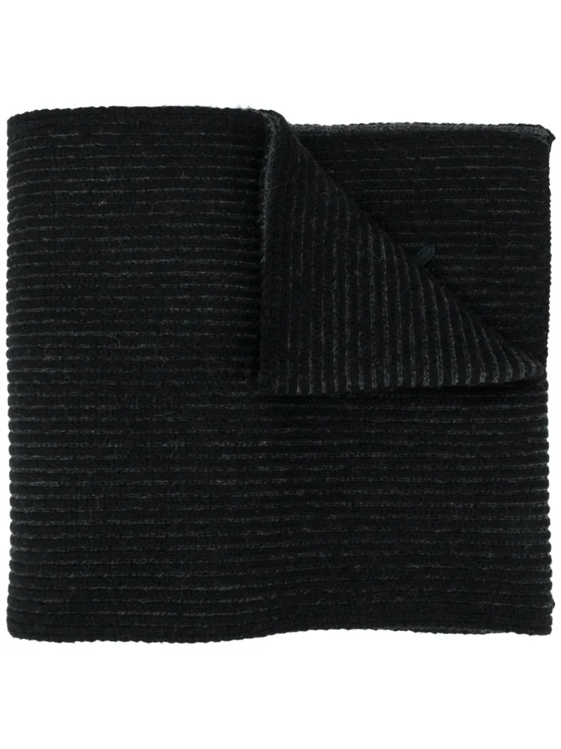 Click to view more detailed imagery on our partner's website Kenzo Textural Wool Knit Scarf In Grey