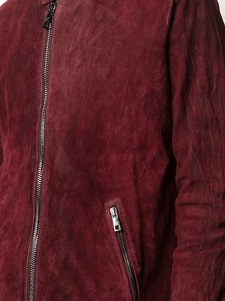 band collar suede jacket展示图