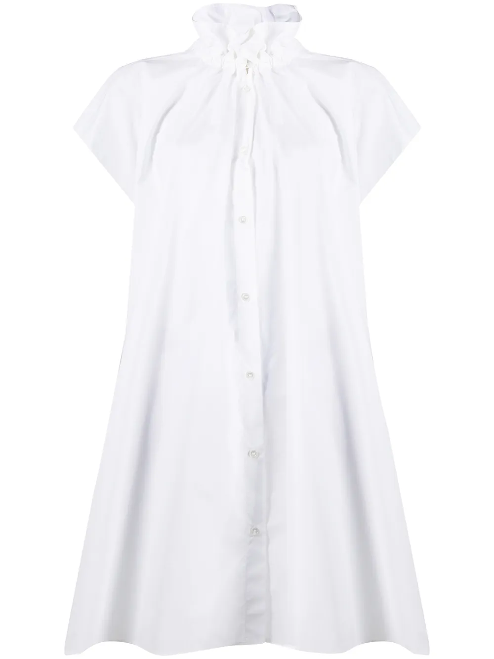 Click to view more detailed imagery on our partner's website Mm6 Maison Margiela Funnel-neck A-line Dress In White