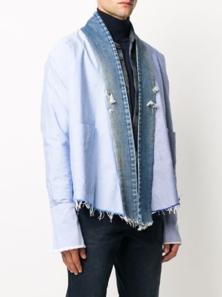 denim trim jacket展示图