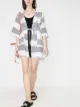 Image 2 of lemlem panelled tied waist cover-up