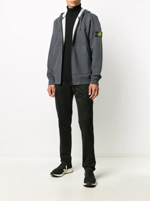 stone island ribbed roll neck jumper