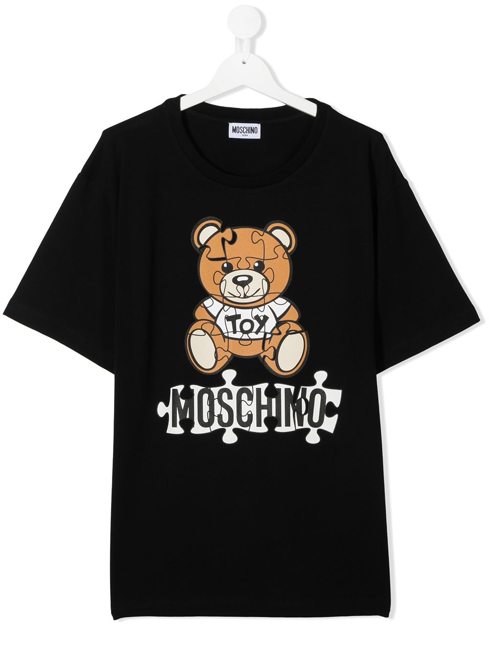 фото Moschino kids футболка с принтом teddy bear