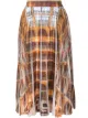 Image 1 of MSGM library print pleated skirt