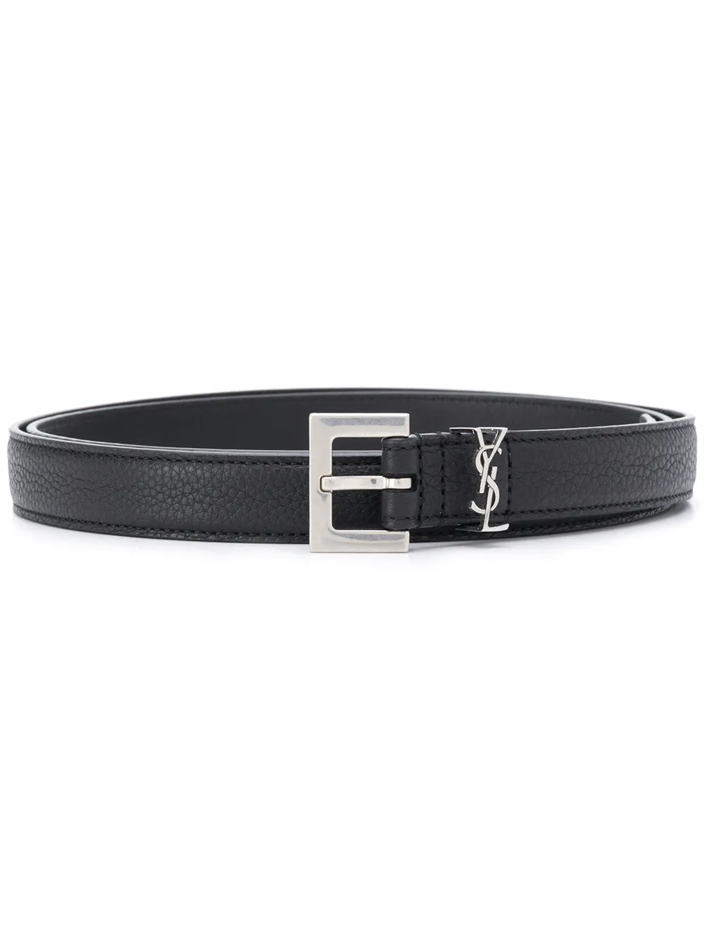 

Saint Laurent cinturón ajustable con monograma - Negro