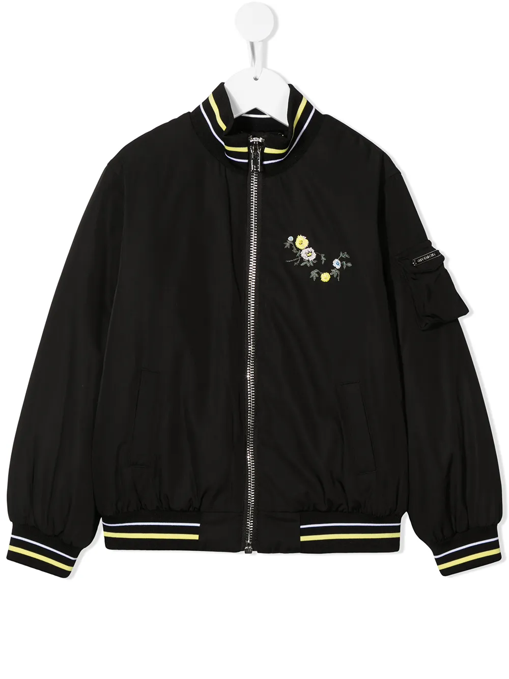 

Givenchy Kids logo floral bomber jacket - Black