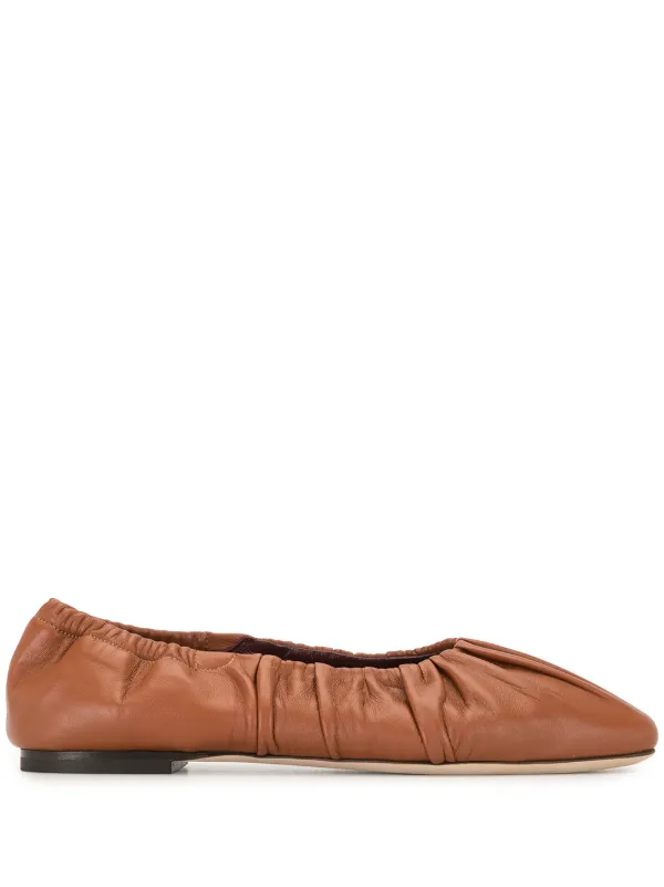 leather ballerina flats