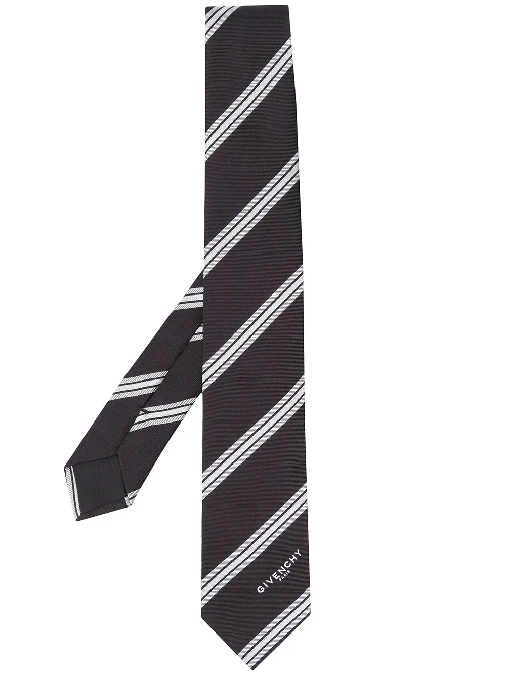 Click to view more detailed imagery on our partner's website Givenchy Striped Pattern Tie In Black