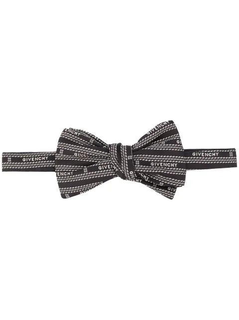 GIVENCHY LOGO-PRINT CLIP-ON BOW TIE