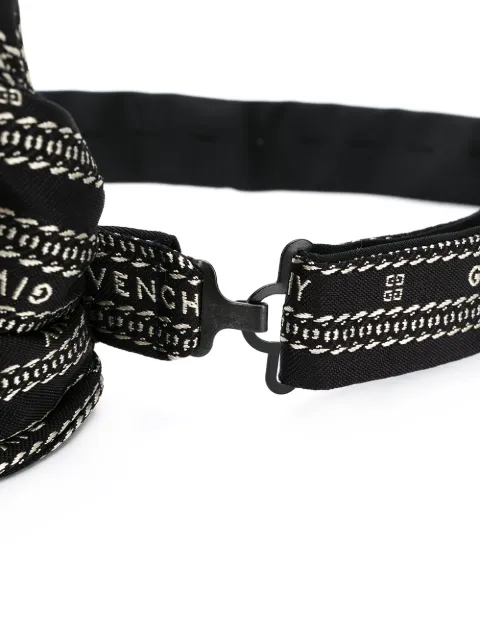 GIVENCHY LOGO-PRINT CLIP-ON BOW TIE