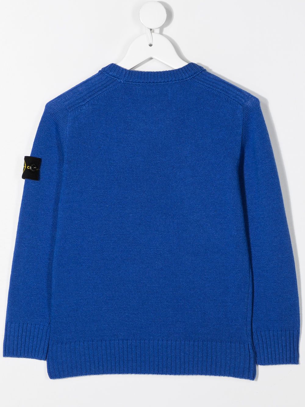 Shop Stone Island Junior Logo Patch Jumper In Blue