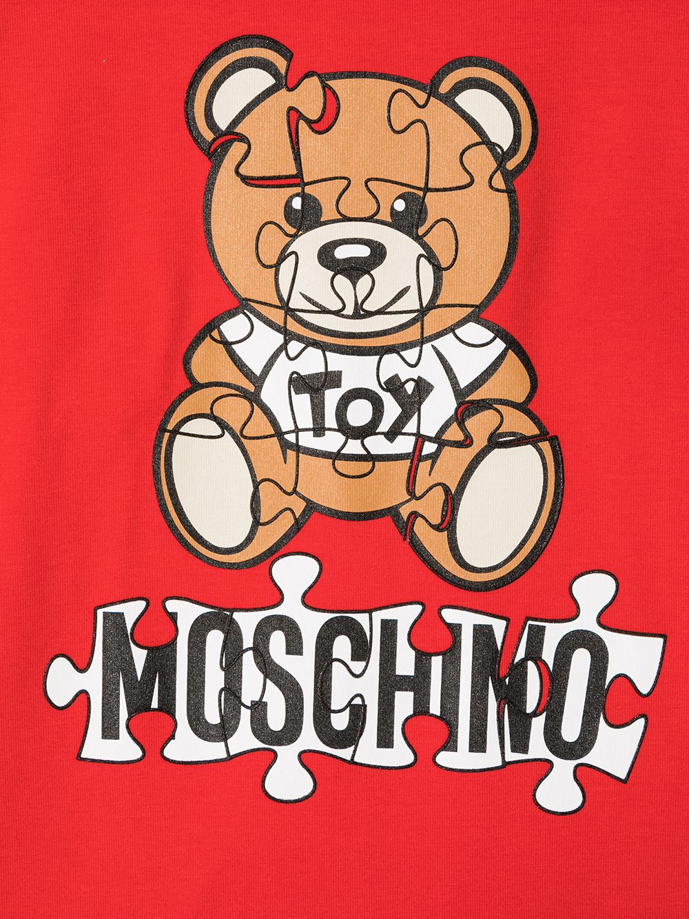 фото Moschino kids футболка с принтом teddy bear