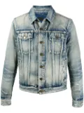 Saint Laurent stonewashed button-up denim jacket - Blue