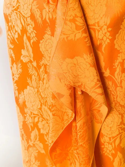 the attico floral jacquard dress