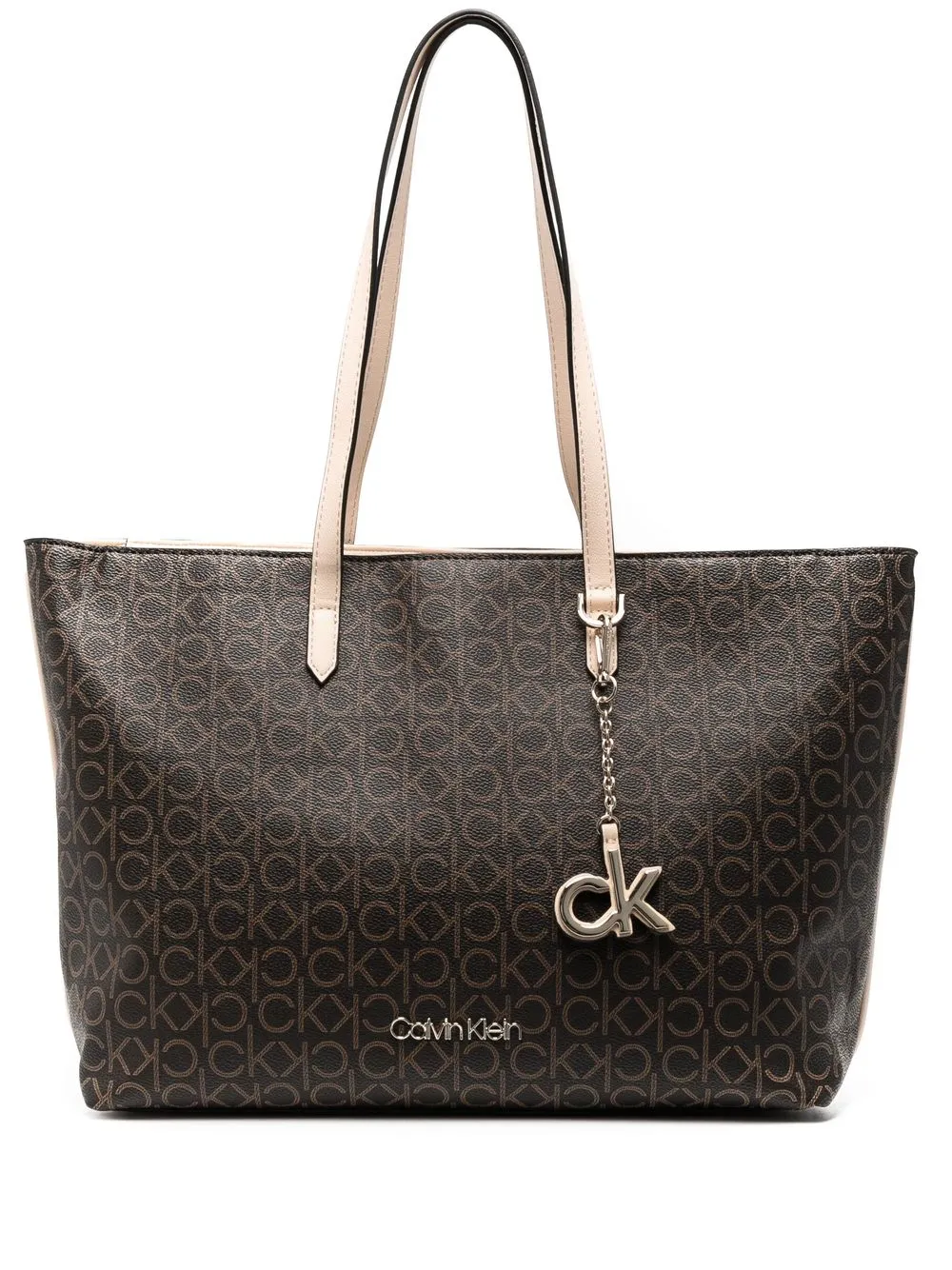 sac cabas à motif monogrammé