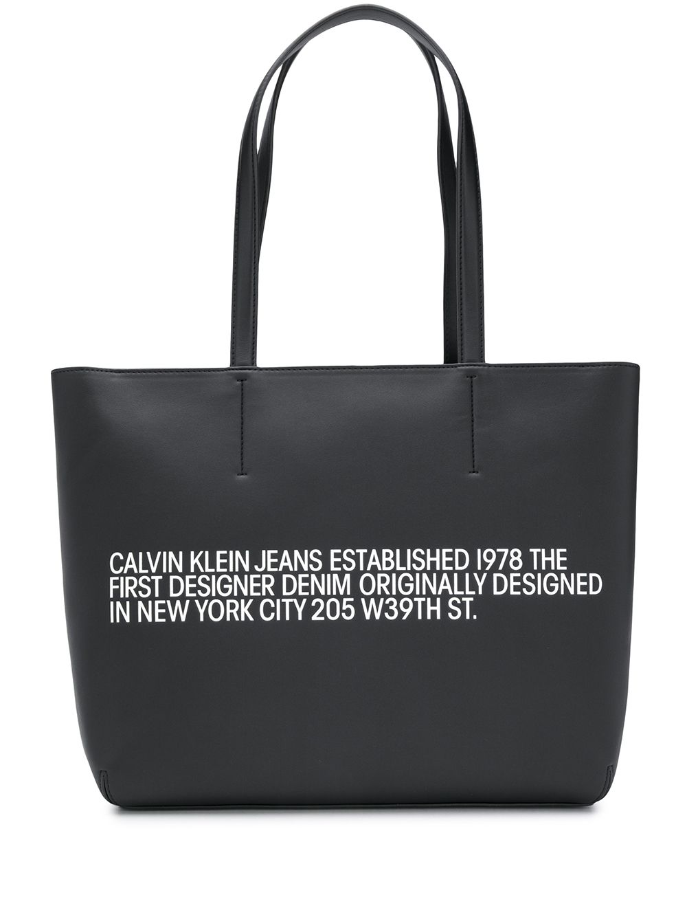 фото Calvin klein сумка-тоут с металлическим логотипом