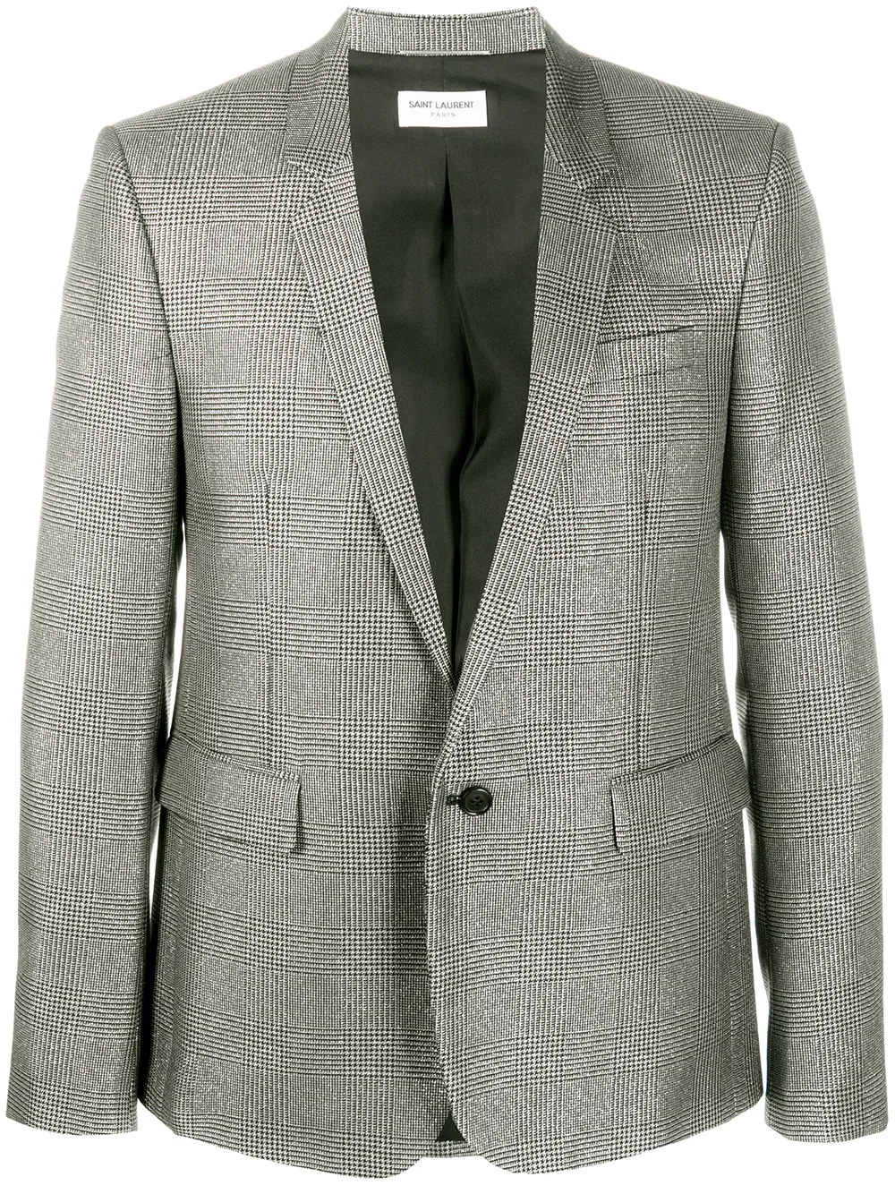 blazer droit à effet métallisé