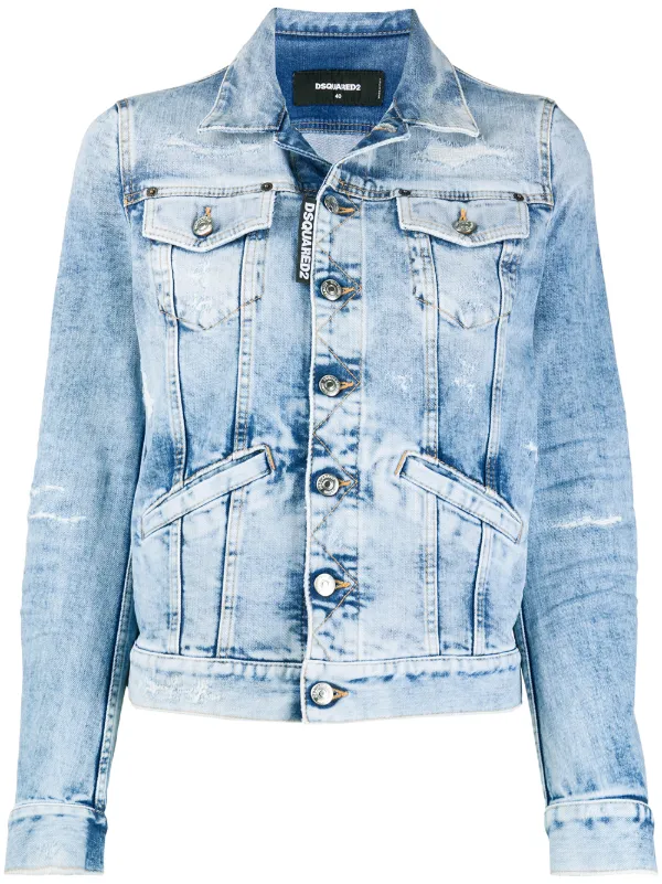 cropped denim jacket ripped