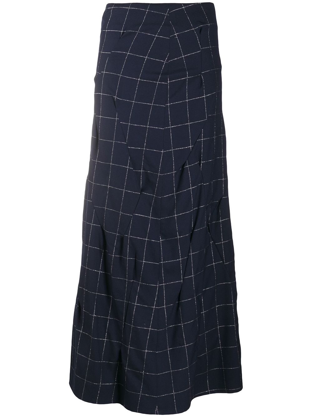 фото Sulvam юбка с жатым эффектом и принтом