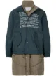 Image 1 of Kolor contrast panel single-breasted coat