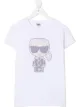 الصورة 1 من Karl Lagerfeld Kids تيشيرت مزين بحجر الراين
