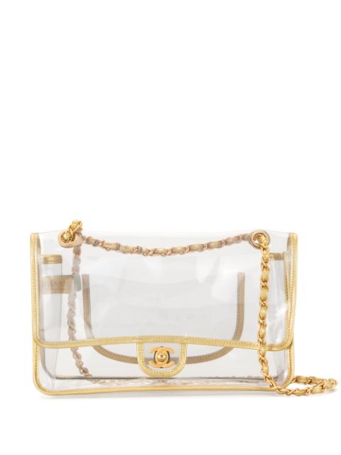 HOT SALE CHANEL 2007 clear double chain shoulder bag Women