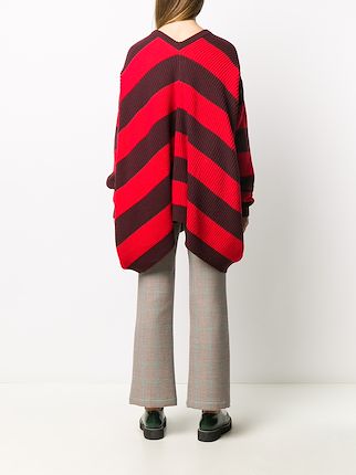 ribbed knit striped jumper展示图