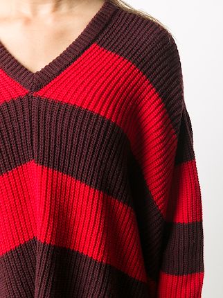 ribbed knit striped jumper展示图