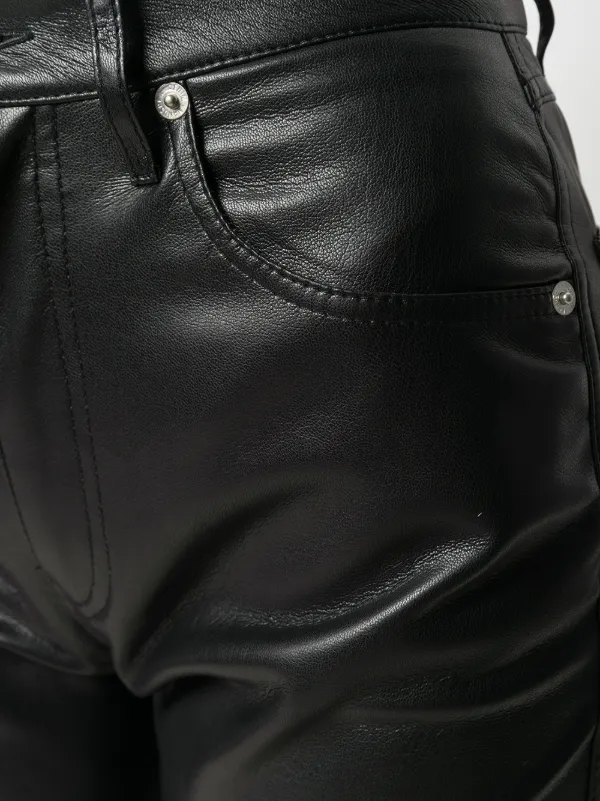Shop Nanushka faux-leather trousers 